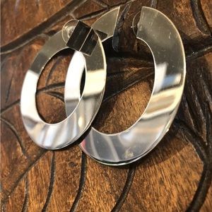 Pianegonda Sterling Silver One of a Kind Flat Hoops Earrings